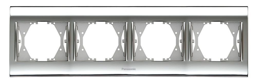 Panasonic Thea Blu Chrome+Beyaz Dörtlü Çerçeve - WBTF08045CH-TR
