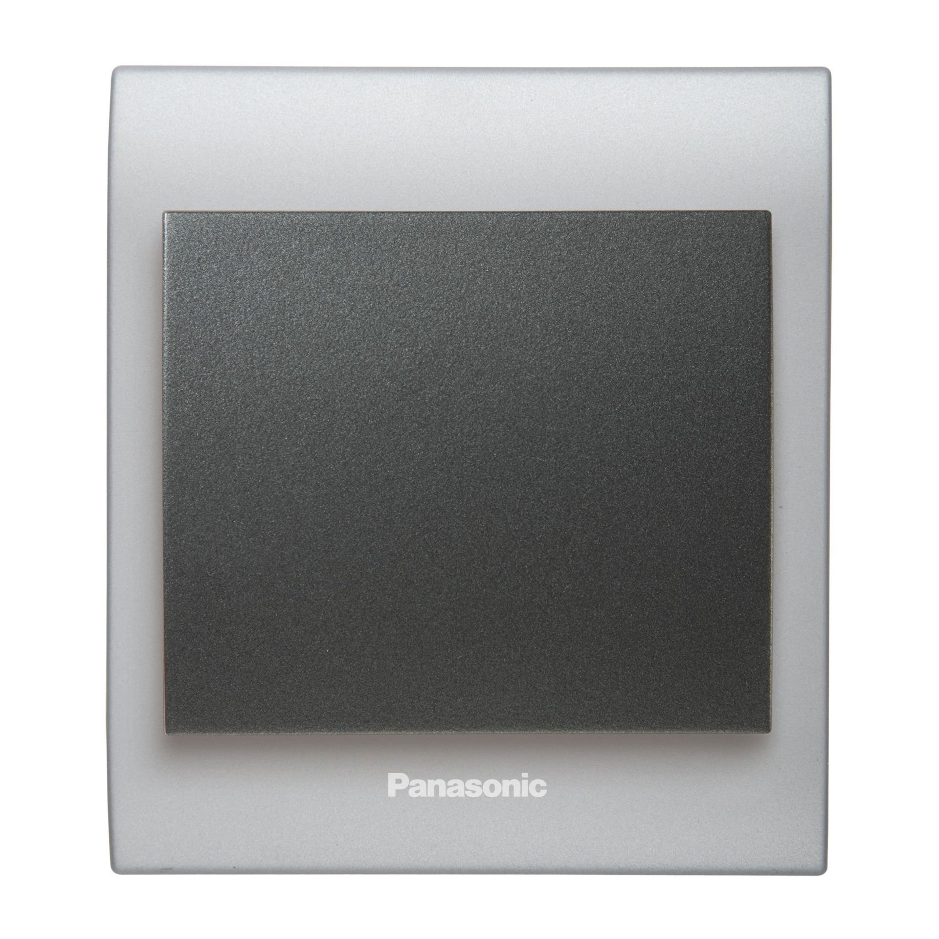 Viko Panasonic Thea Blu Tekli Anahtar Çerçeve Chrome Matt+Beyaz, Kapak Füme
