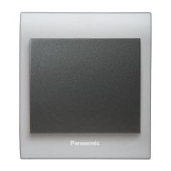 Viko Panasonic Thea Blu Tekli Anahtar Çerçeve Chrome Matt+Beyaz, Kapak Füme
