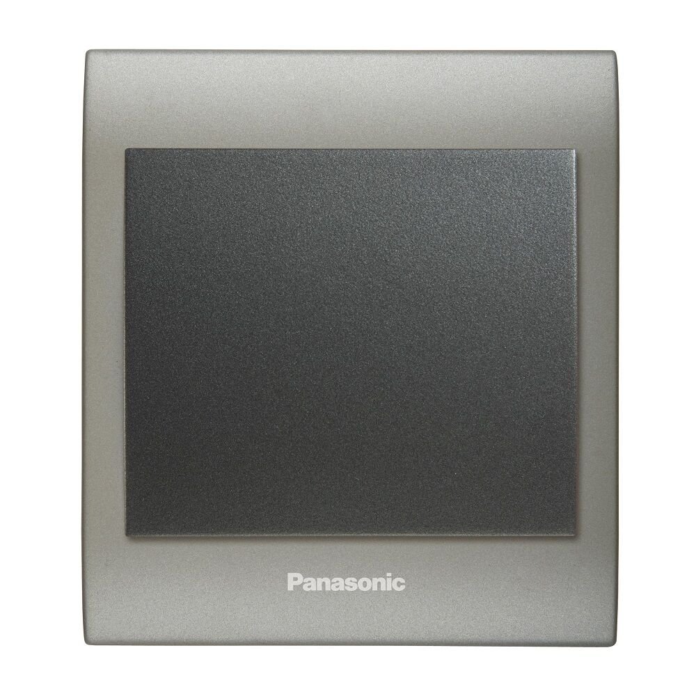 Viko Panasonic Thea Blu Tekli Anahtar Çerçeve Inox Matt+Dore, Kapak Füme