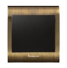 Viko Panasonic Thea Blu Tekli Anahtar Çerçeve Antique+Dore, Kapak Siyah