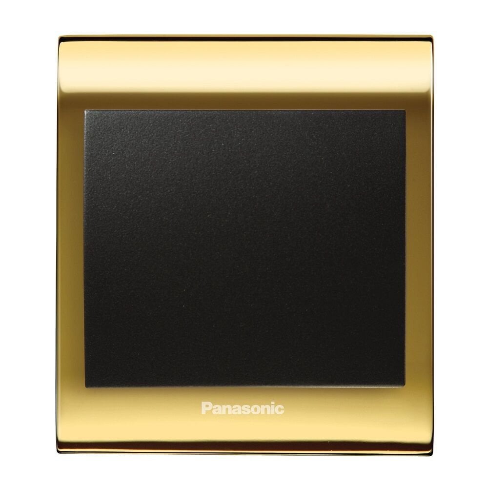 Viko Panasonic Thea Blu Tekli Anahtar Çerçeve Gold+Dore, Kapak Siyah