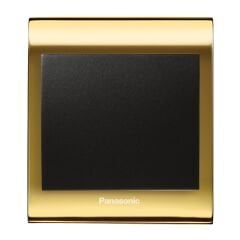 Viko Panasonic Thea Blu Tekli Anahtar Çerçeve Gold+Dore, Kapak Siyah