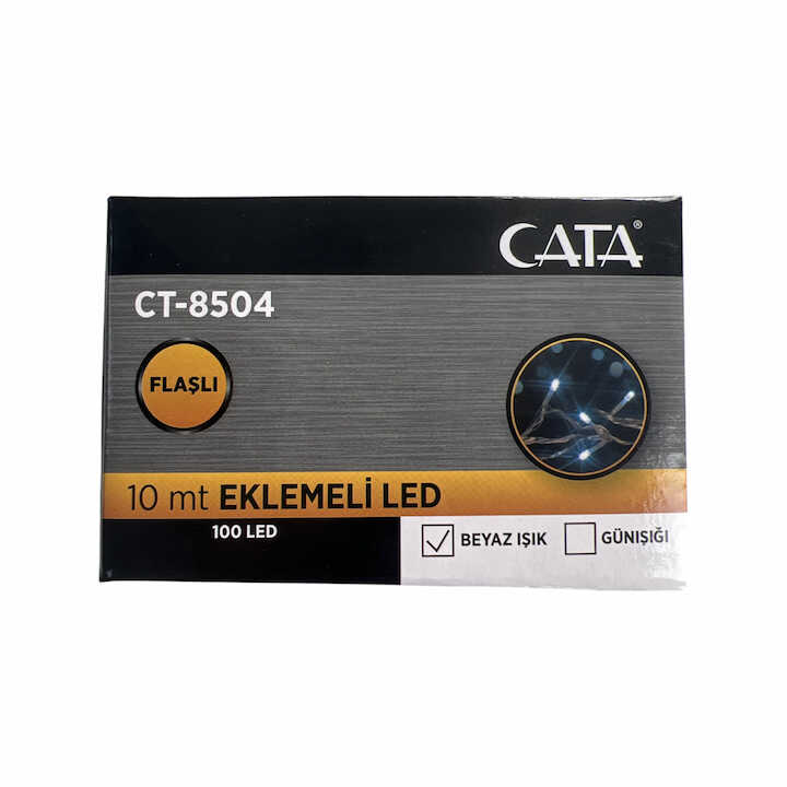 Cata Ct-8504 Animasyonlu Saçak 3 Mt 140 Ledli Günışığı+Beyaz 45X65 Cm ( Ip44 )