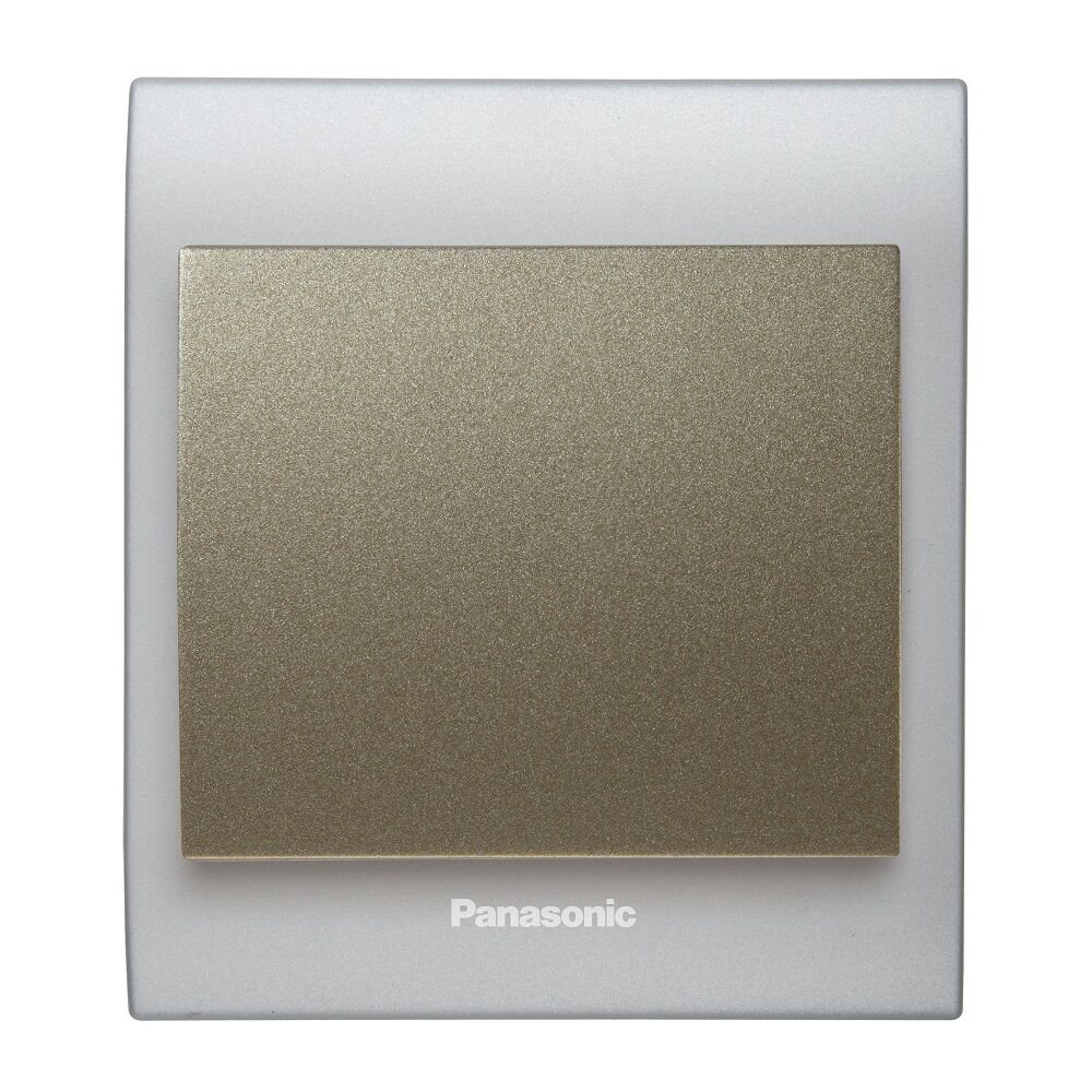 Viko Panasonic Thea Blu Tekli Anahtar Çerçeve Chrome Matt+Beyaz, Kapak Dore