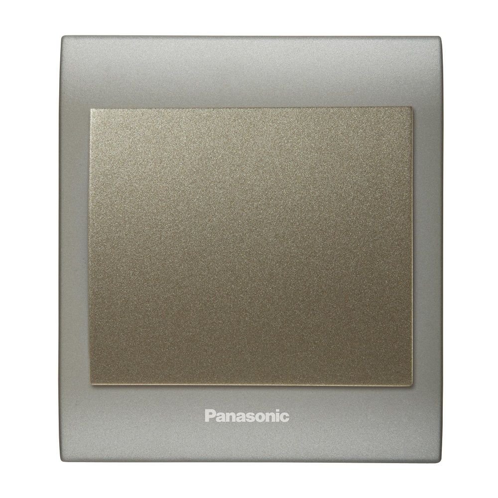 Viko Panasonic Thea Blu Tekli Anahtar Çerçeve Inox Matt+Dore, Kapak Dore