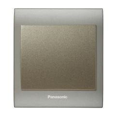 Viko Panasonic Thea Blu Tekli Anahtar Çerçeve Inox Matt+Dore, Kapak Dore