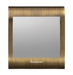 Viko Panasonic Thea Blu Tekli Anahtar Çerçeve Antique+Dore, Kapak Metalik Beyaz