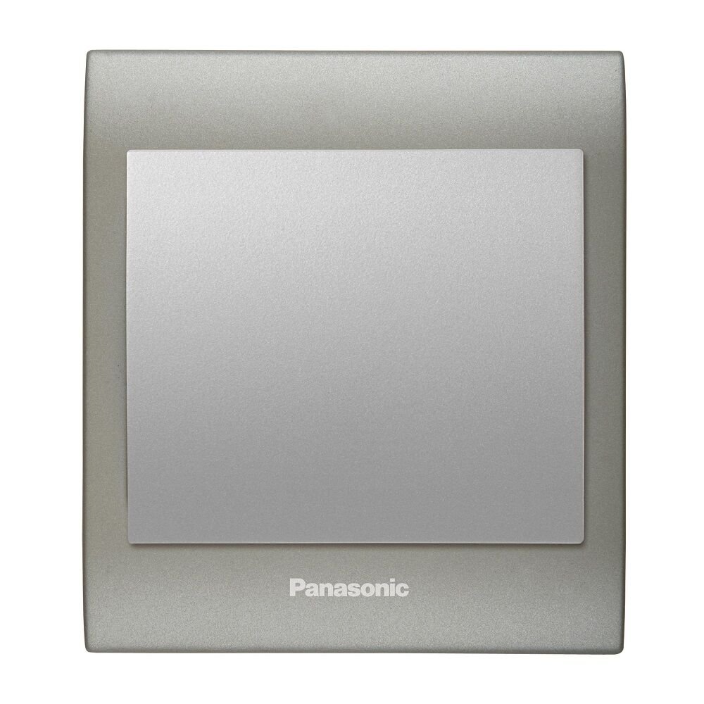 Viko Panasonic Thea Blu Tekli Anahtar Çerçeve Inox Matt+Dore, Kapak Metalik Beyaz