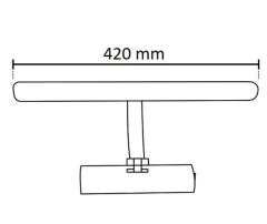 Noas 7w Gold Renk Resim Ayna Aplik 40 Cm Valencia YL85-2722