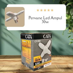 Cata 30 Watt 4 Kollu Pervane Led Ampul Beyaz CT-1151