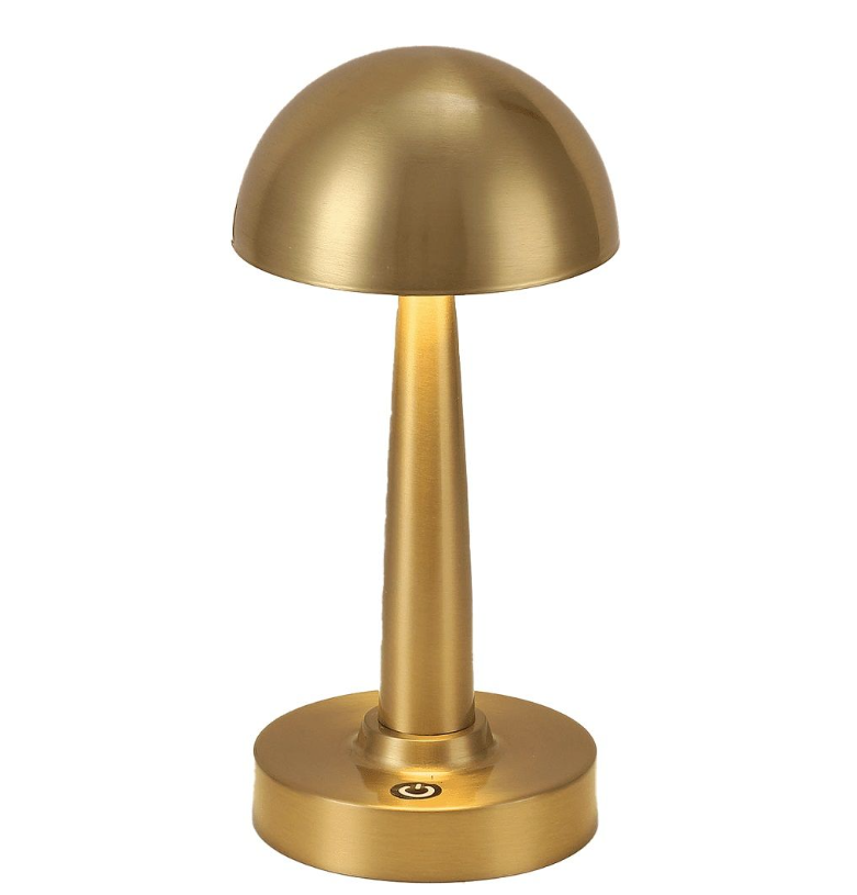 NOAS YL86-1602 Sunset Bronz Altın Rengi Dokunmatik, Dimli ve Şarjlı LED Masa Lambası - Gün Işığı (3200K)