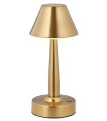 NOAS YL86-1702 Galata Bronz Altın Rengi Dokunmatik, Dimli ve Şarjlı LED Masa Lambası - Gün Işığı (3200K)