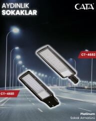 Cata CT-4681 Platinum 80W LED Sokak Armatürü 6400K Beyaz Işık
