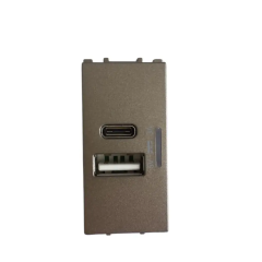 Viko Panasonic Thea Modüler Antrasit Usb Şarj Prizi Type A+C 5V 3A Mekanizma - WVTT12414AN-TR