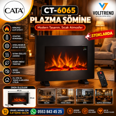 Cata CT-6065 2000W Uzaktan Kumandalı Plazma Elektrikli Şömine