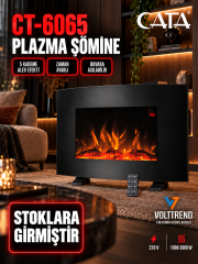Cata CT-6065 2000W Uzaktan Kumandalı Plazma Elektrikli Şömine