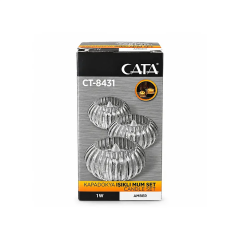 Cata CT-8431 Kapadokya 1W Amber 3'lü Işıklı Mum Seti - Kristal Cam Gövdeli Dekoratif Masa Lambası