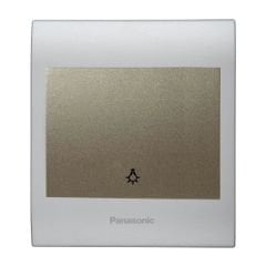Viko Panasonic Thea Blu Light Anahtar, Çerçeve Chrome Matt+Beyaz, Kapak Dore
