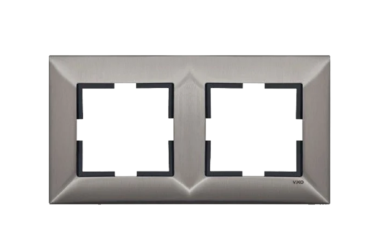 Viko Artline Trenda Modeli Metal İkili Çerçeve 92190822 İnox