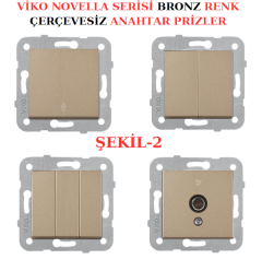 Viko Artline Novella Serisi BRONZ Renk Anahtar ve Priz Çeşitleri