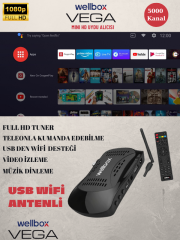 Wellbox Vega Wifi Anten Dahil Çanaklı Çanaksız 2024 Model Full Hd Uydu Alıcı Free Ip Tiktok Youtube