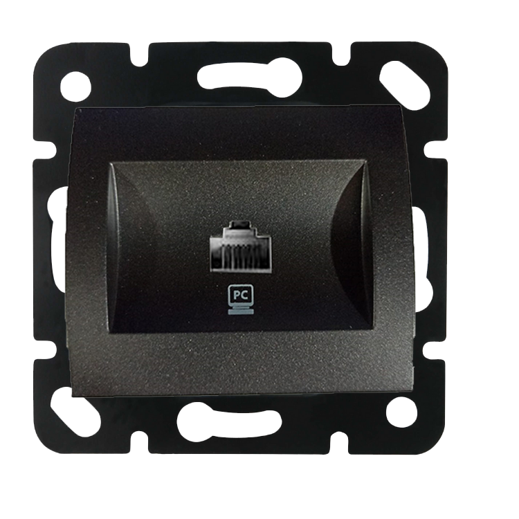 Viko Panasonic Thea Blu Siyah Tekli Data Cat-6 İnternet Prizi Çerçevesiz WBTR04045BL-TR