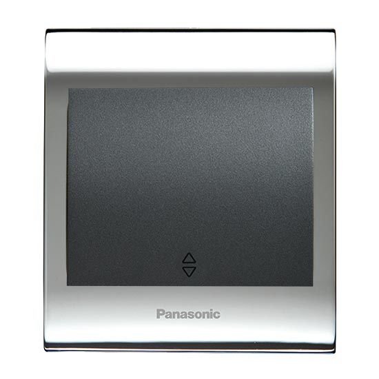 Viko Panasonic Thea Blu Vavian Anahtar, Çerçeve Chrome+Beyaz, Kapak Füme