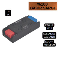 Noas 5 Amper 60W 12 Volt Şerit Led Trafosu Slim Bakır Sargı Promax Serisi YL20-0600