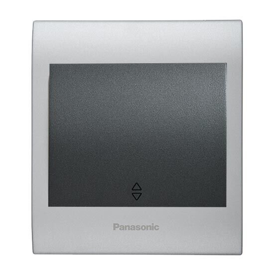 Viko Panasonic Thea Blu Vavian Anahtar, Çerçeve Chrome Matt+Beyaz, Kapak Füme
