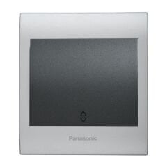 Viko Panasonic Thea Blu Vavian Anahtar, Çerçeve Chrome Matt+Beyaz, Kapak Füme