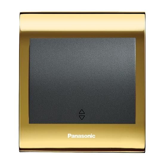 Viko Panasonic Thea Blu Vavian Anahtar, Çerçeve Gold+Dore, Kapak Füme