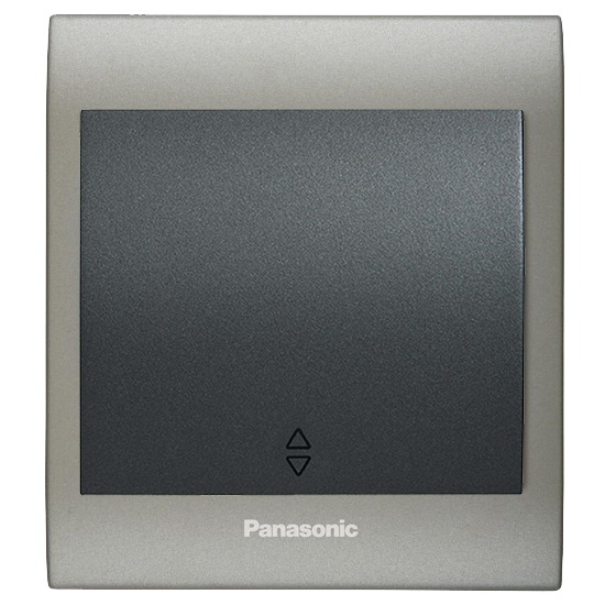 Viko Panasonic Thea Blu Vavian Anahtar, Çerçeve Inox Matt+Dore, Kapak Füme