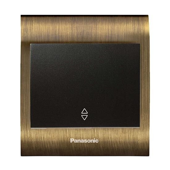 Viko Panasonic Thea Blu Vavian Anahtar, Çerçeve Antique+Dore, Kapak Siyah