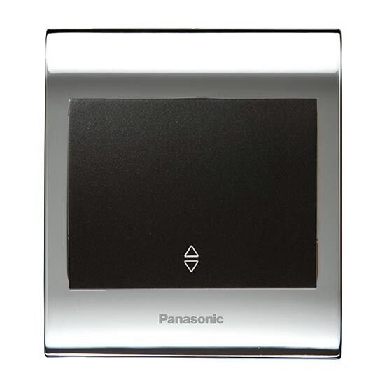 Viko Panasonic Thea Blu Vavian Anahtar, Çerçeve Chrome+Beyaz, Kapak Siyah
