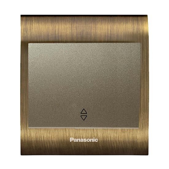 Viko Panasonic Thea Blu Vavian Anahtar, Çerçeve Antique+Dore, Kapak Dore