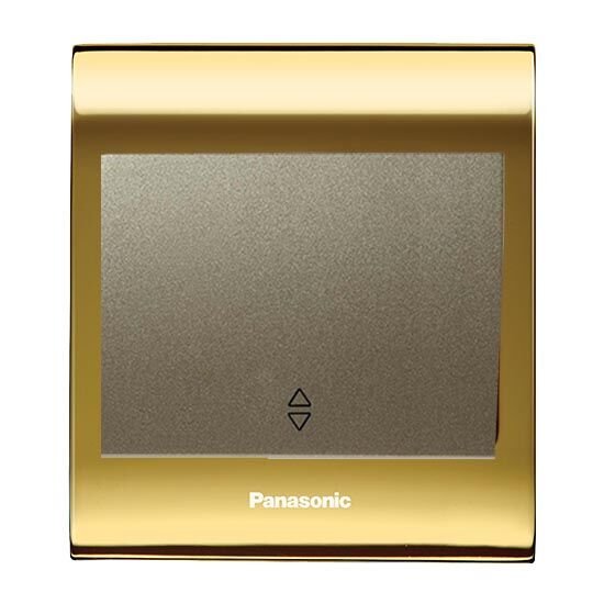 Viko Panasonic Thea Blu Vavian Anahtar, Çerçeve Gold+Dore, Kapak Dore