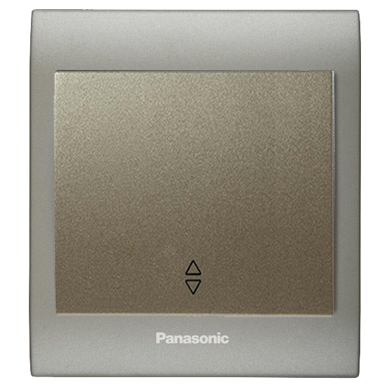 Viko Panasonic Thea Blu Vavian Anahtar, Çerçeve Inox Matt+Dore, Kapak Dore