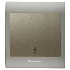 Viko Panasonic Thea Blu Vavian Anahtar, Çerçeve Inox Matt+Dore, Kapak Dore