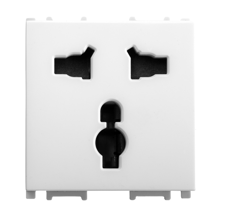 Viko Panasonic Modüler Opak Beyaz Universal Combi Priz Alt+Kapak 2M - WVTT22244WH-TR