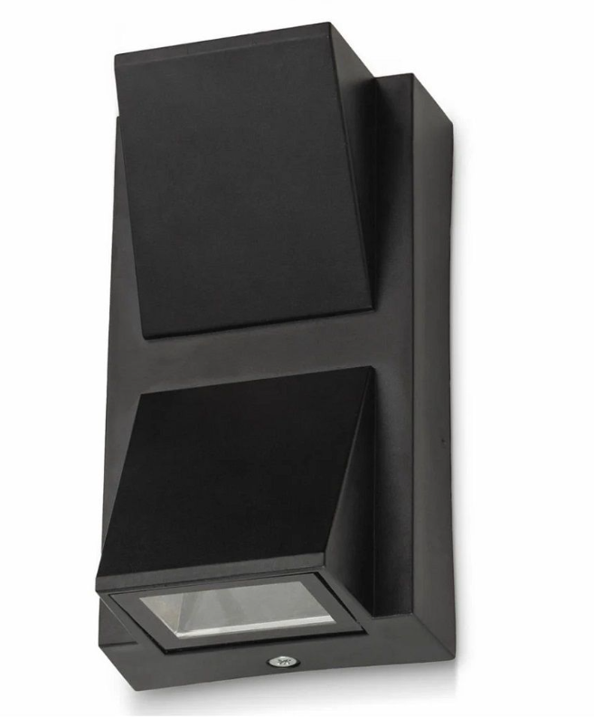NOAS YL83-6002 ZEUGMA 6 Watt Siyah-Gold Çift Yönlü Dış Mekan LED Aplik - Gün Işığı (3200K)