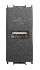 Viko Panasonic Modüler Füme USB Konnektör Alt+Kapak 1M - WVTT14194DG-TR
