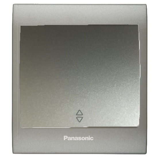 Viko Panasonic Thea Blu Vavian Anahtar, Çerçeve Inox Matt+Dore, Kapak Metalik Beyaz