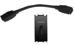 Viko Panasonic Modüler Siyah HDMI Konnektör Alt+Kapak 1M - WVTT14794BL-TR