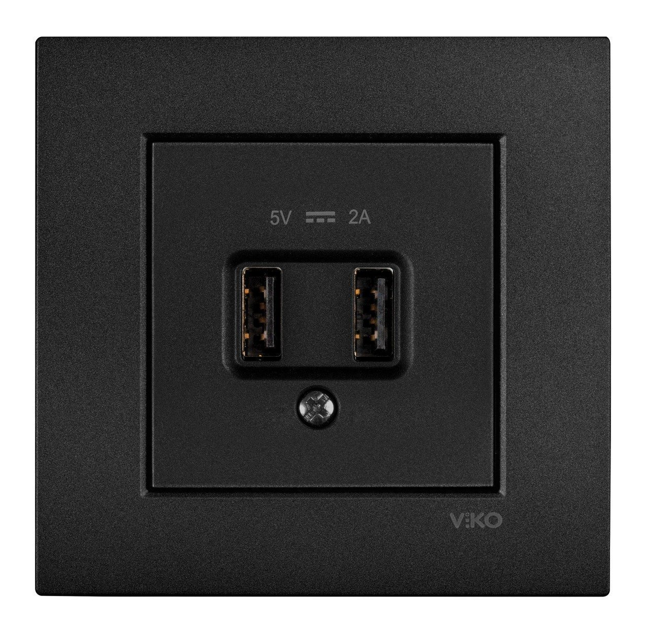Viko Novella Siyah USB Şarj Prizi 5V 2A ÇERÇEVELİ - 92605509