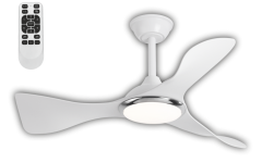 Cata Cenevre 40w Ledli 132cm 3 Renk Mod  Beyaz Renk Tavan Vantilatörü CT-3000