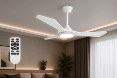 Cata Cenevre 40w Ledli 132cm 3 Renk Mod  Beyaz Renk Tavan Vantilatörü CT-3000