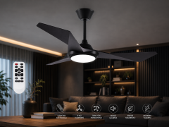 Cata Zurih 40w Ledli 132cm 3 Renk Mod Siyah Renk Tavan Vantilatörü CT-3001