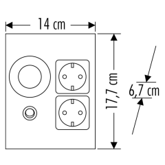 Cata CT-5109 Çift Prizli Üçgen Tezgah Altı LED Aydınlatma Armatürü - Saten/Krom Kasa