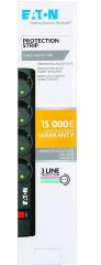 Eaton 4'lü Akım Korumalı Priz Siyah Anahtarlı Surge Hunter PS4D Strip-4